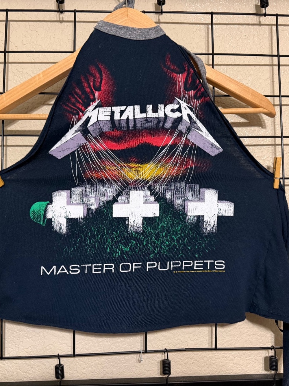 Bravado Metallica Master of Puppets Navy Graphic Crop Top